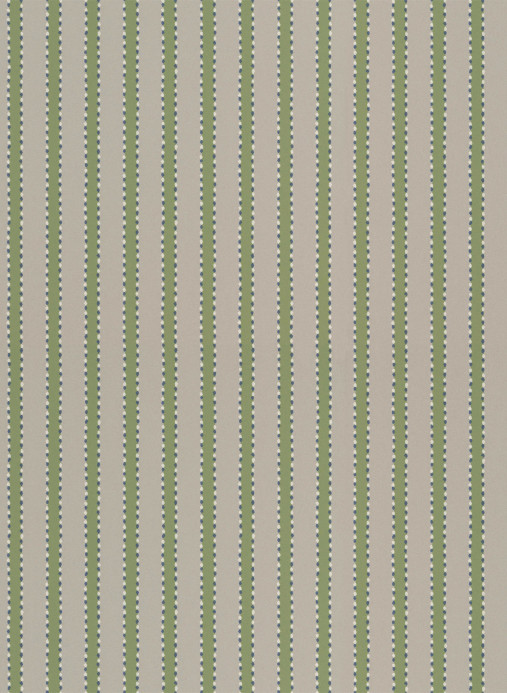 Långelid / von Brömssen Wallpaper Stitched Stripe - Leaf Green