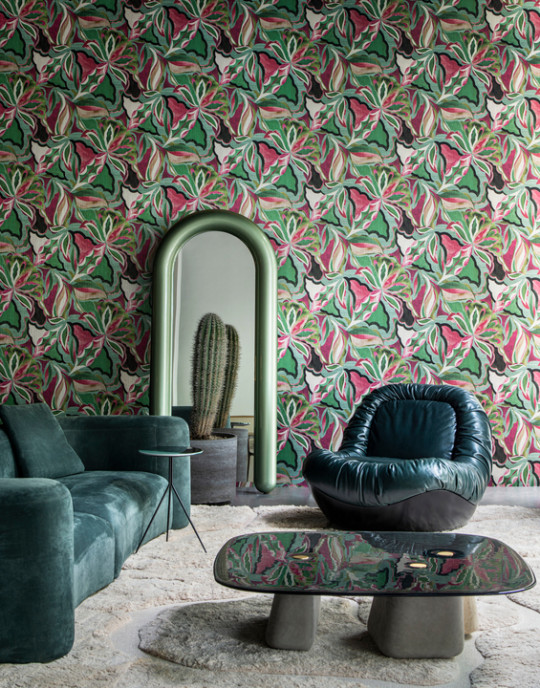 Essentials Wallpaper Myriad - Pistachio Pink