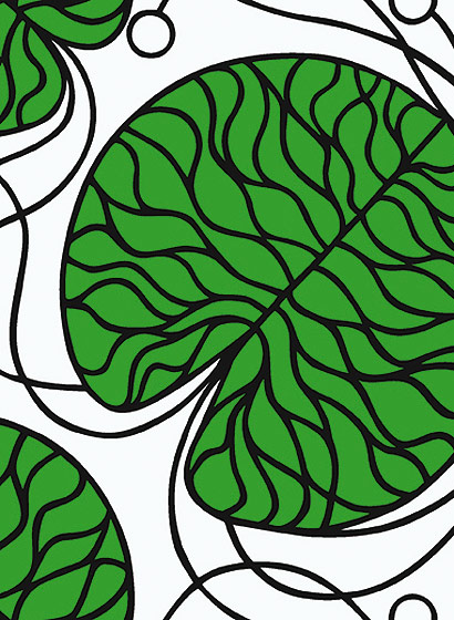 Marimekko Wallpaper bottna Grün/ Weiß