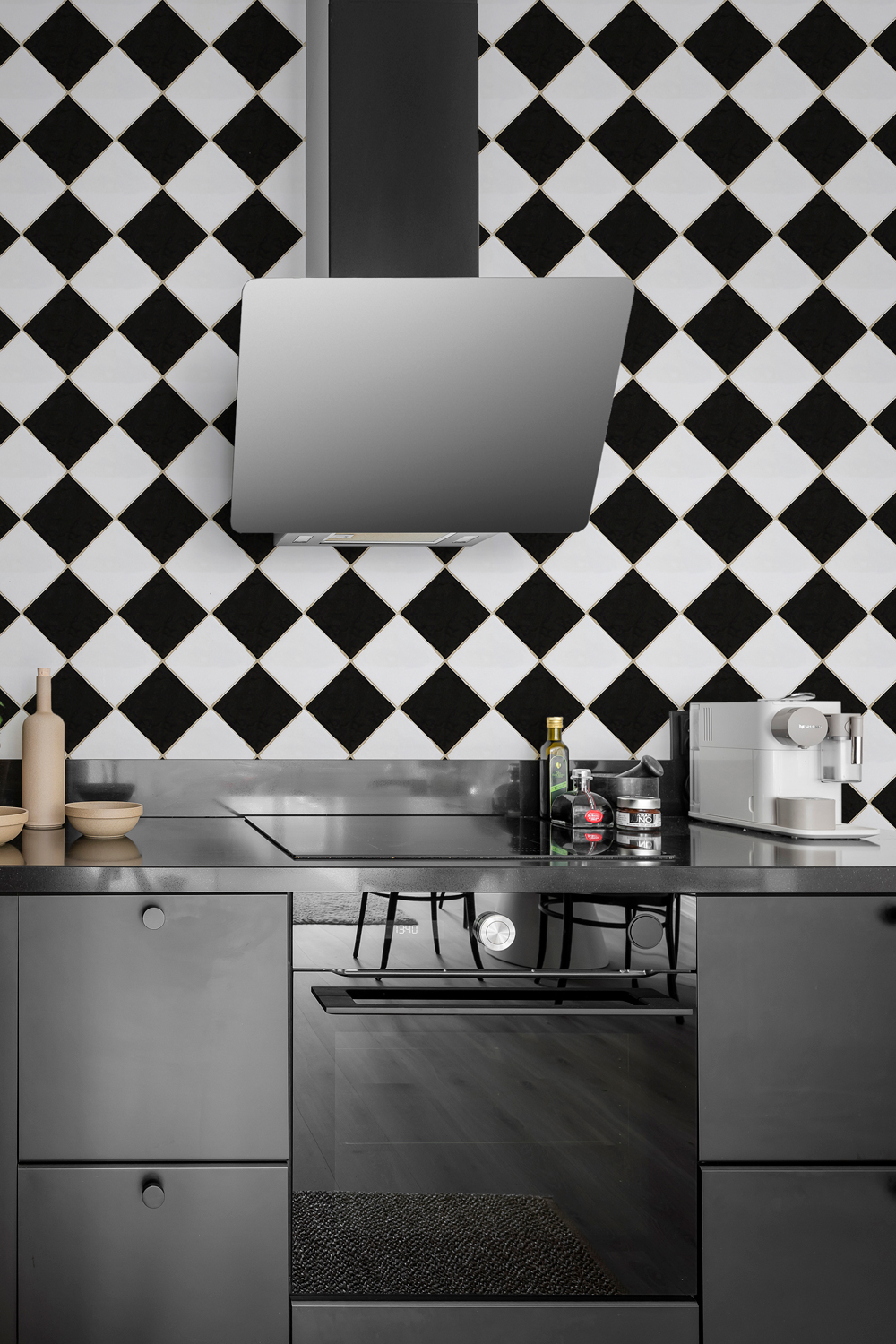 Rebel Walls Wallpaper Checkered Tiles-6656